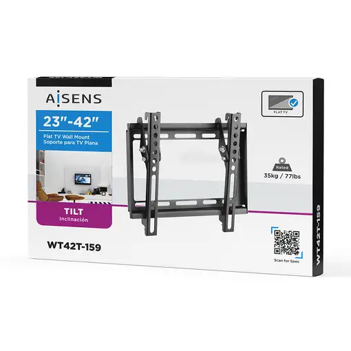 AISENS Soporte Eco Inclinable Para Monitor/TV 35kg De 23-42, Negro