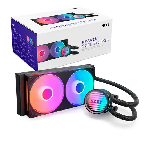 NZXT Kraken Core 240 RGB Procesador Kit de refrigeración líquida 12 cm Negro