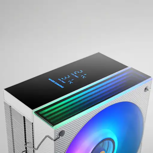 Mars Gaming MCPU-LCDW Procesador Refrigerador de aire 12 cm Blanco 1 pieza(s)