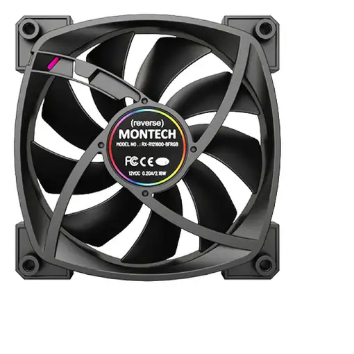 Montech RX120 PWM Carcasa del ordenador Ventilador 12 cm Negro 3 pieza(s)
