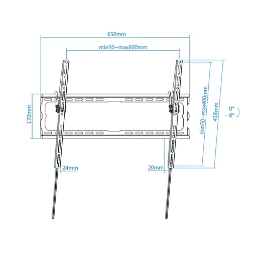 TooQ LP1081T-B soporte para TV 2,03 m (80\) Negro