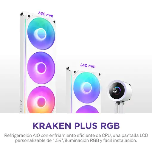NZXT Kraken Plus RGB 240 Procesador Sistema de refrigeración líquida