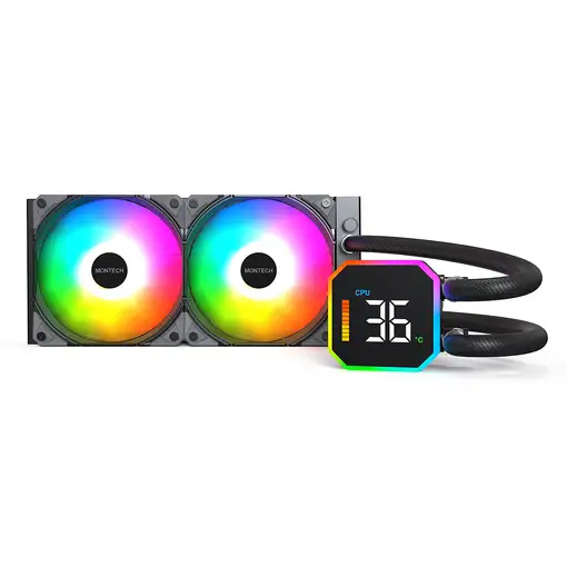 Disipador de CPU Montech Multi Socket Negro/hyperflow Digital 240