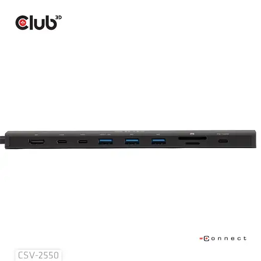 CLUB3D CSV-2550 base para portátil y replicador de puertos Alámbrico USB Tipo C