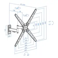 TooQ Soporte de Pared para Pantallas 13\-55\, Negro