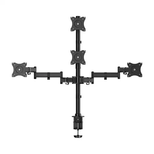 AISENS Soporte de Mesa Eco Giratorio e Inclinable para 4 Monitores 8kg