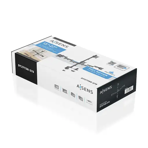 AISENS Soporte de Mesa Eco Giratorio e Inclinable para 4 Monitores 8kg