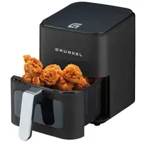 Freidora de aire negra con ventana, 4 litros, 1200W, Black Easy Fryer GRUNKEL