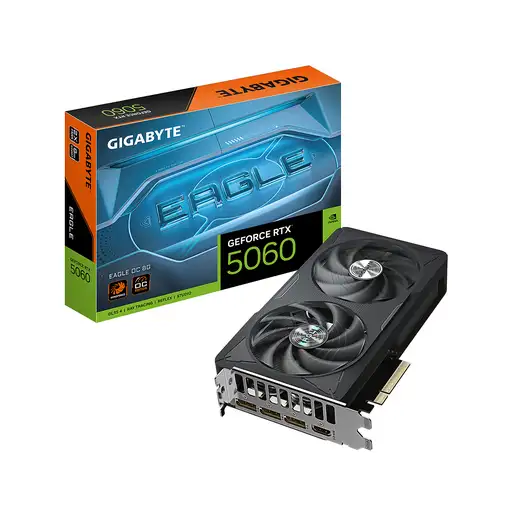 GIGABYTE GeForce RTX 5060 EAGLE OC 8G Tarjeta Gráfica - 8GB GDDR7, 128bit, PCI-E 5 GIGABYTE GeForce RTX 5060 EAGLE OC 8G Tarjeta Gráfica - 8GB GDDR7, 128bit, PCI-E 5