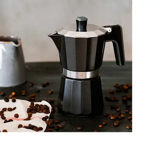 Cafeteras italianas Negro 12 cups A170487 BRA