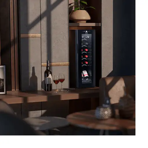 Cecotec CoolCrystal Nevera de vino Independiente Negro 12 botella(s)