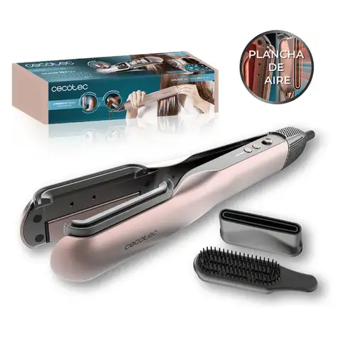 Cecotec AirLisse 2in1 ForceDry Black Plancha de pelo Airflow Rosa claro