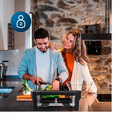Cecotec 03264 parrilla de interior 2 personas(s) 320 W Negro