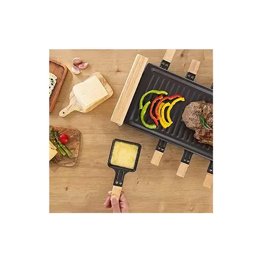 Cecotec Cheese&Grill 8200 Wood Black parrilla de interior 8 personas(s) 1200 W