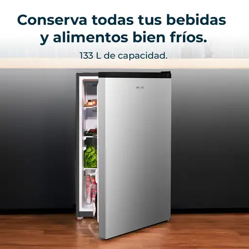 Cecotec Bolero CoolMarket TT 133 frigorífico Independiente 133 L Acero inoxidable