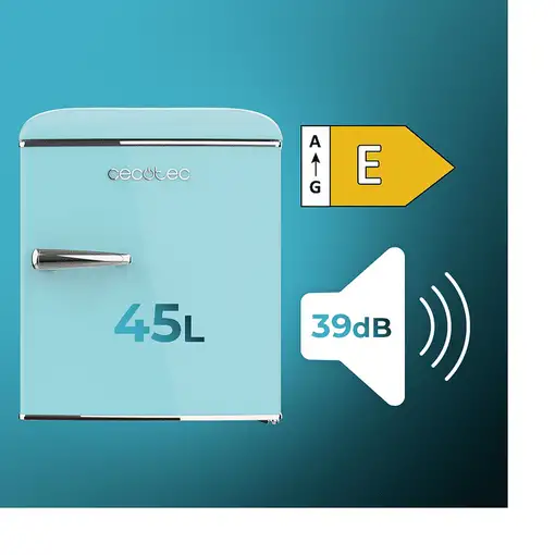 Cecotec Bolero CoolMarket TT Origin frigorífico Independiente 45 L Azul