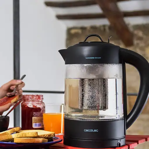 Cecotec 01512 tetera eléctrica 1,7 L 2200 W Negro, Transparente