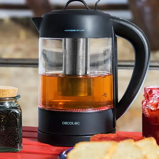 Cecotec 01512 tetera eléctrica 1,7 L 2200 W Negro, Transparente