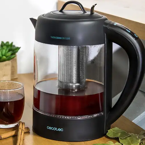 Cecotec 01512 tetera eléctrica 1,7 L 2200 W Negro, Transparente