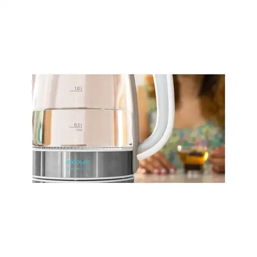 Cecotec 01510 tetera eléctrica 1,7 L 2200 W Transparente, Blanco