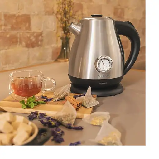 Cecotec Thermosense 620 Retro Steel tetera eléctrica 1,7 L 2200 W Acero inoxidable