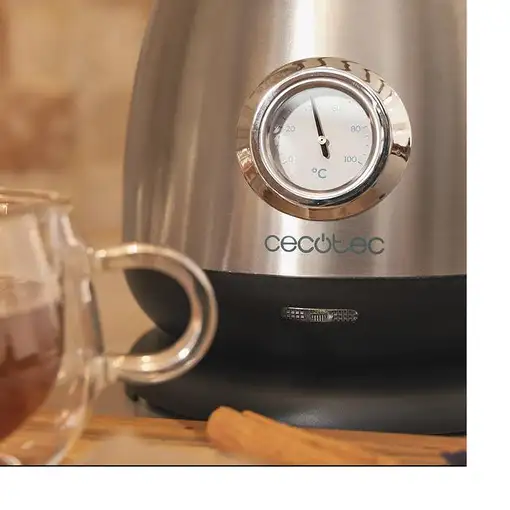 Cecotec Thermosense 620 Retro Steel tetera eléctrica 1,7 L 2200 W Acero inoxidable