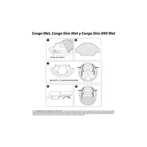 Cecotec 05043 accesorio y suministro de vacío Bayeta para mopa Robot aspirador