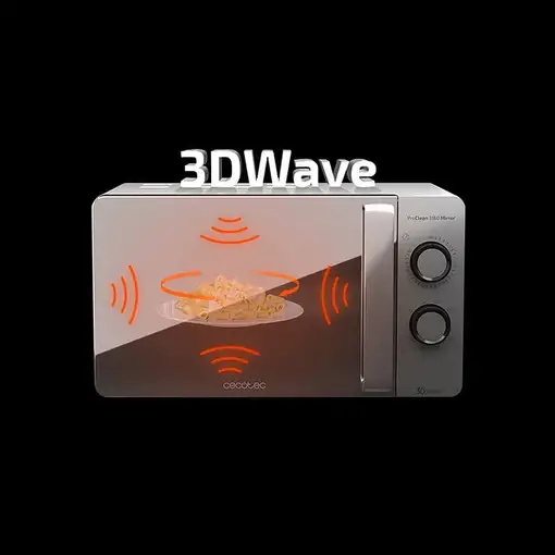 Cecotec ProClean 3160 Mirror Gris Microondas con grill Encimera 20 L 700 W