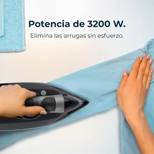 Plancha a vapor suela anodizada ultradeslizante turbo anodized pro 3200 W Negro
