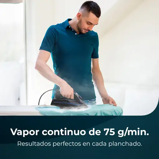 Plancha a vapor suela anodizada ultradeslizante turbo anodized pro 3200 W Negro