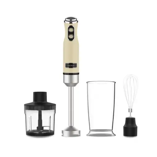 Cecotec Power Mixer RetroYellow 1200MAX Cream&Crush 0,5 L Batidora de inmersión