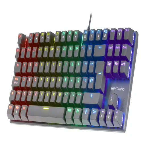 Mars Gaming MK80 Negro, Teclado Gaming Mecánico TKL FRGB, Antighosting, Switch Mec