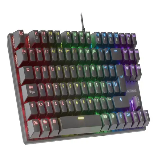 Mars Gaming MK80 Negro, Teclado Gaming Mecánico TKL FRGB, Antighosting, Switch Mec