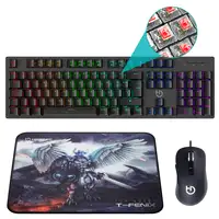 Hiditec Teclado Mecánico GK400 + Ratón Gaming Blitz + Alfombrilla T-Fenix