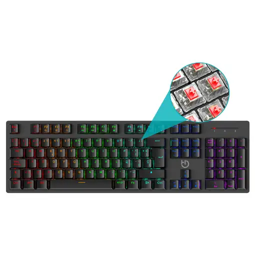Hiditec GK400 ARGB teclado Juego USB Negro
