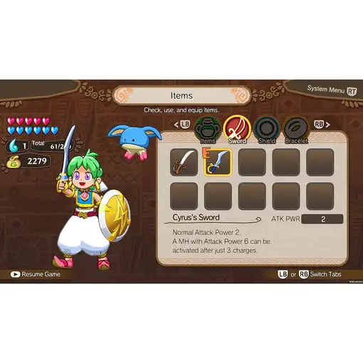 Juego Wonder Boy Asha in Monster World para Nintendo Switch