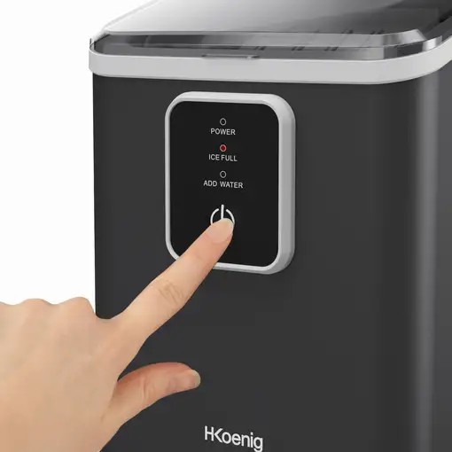 Máquina de hielo H.Koenig KUB12 compacta 12kg/día, 2 tamaños de hielo en casa