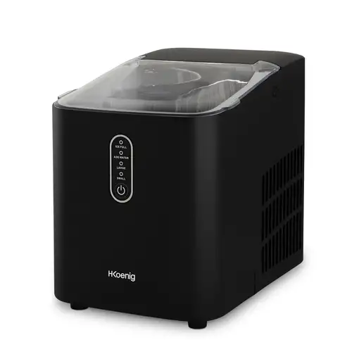 Máquina de hielo H.Koenig KUB14, 12 kg/día, cubitos en 7-9 min, compacta