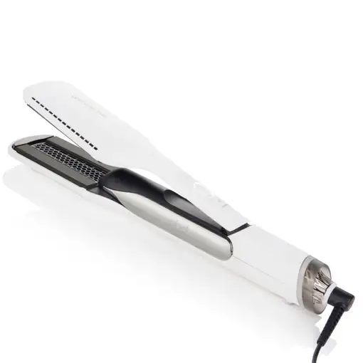 Plancha de pelo y secador de aire caliente 2 en 1, Blanca, Duet Style GHD