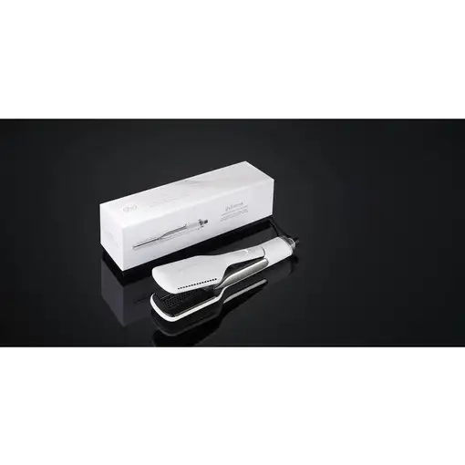 Plancha de pelo y secador de aire caliente 2 en 1, Blanca, Duet Style GHD