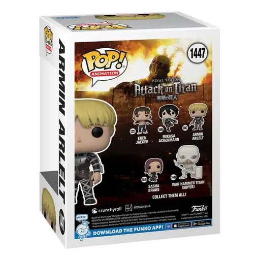 Figura Funko Pop! Animación Ataque de los Titanes Armin Arlert Modelo 1447 | 6792