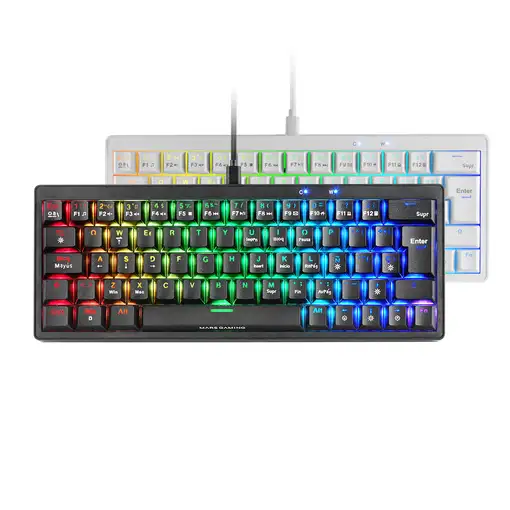 Mars Gaming MKMINIPRO, Teclado Mecánico Ultra-Compacto 60%, Switches Mecánicos Hot