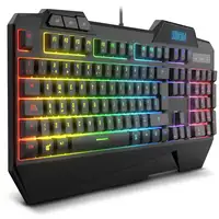 Krom Krusher teclado Ratón incluido Juego USB Negro