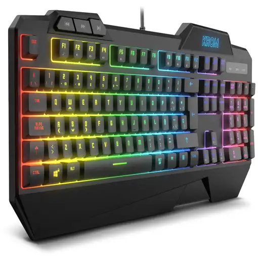 Krom Krusher teclado Ratón incluido Juego USB Negro