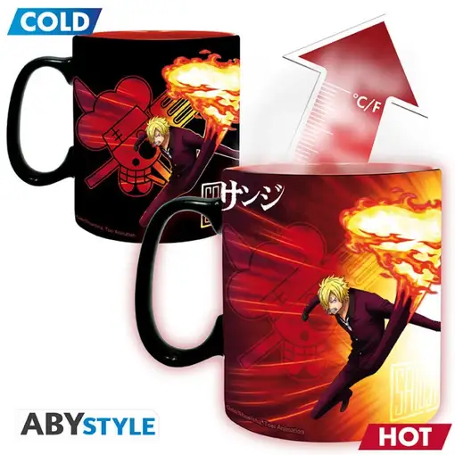Taza Térmica de Cerámica Abystyle One Piece Modelo Zoro y Sanji
