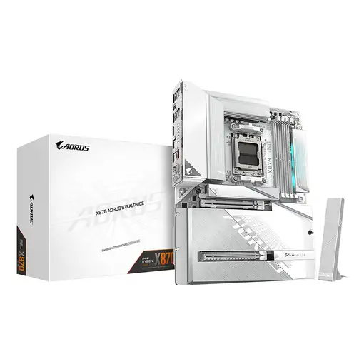 GIGABYTE X870 AORUS STEALTH ICE Placa Base – Compatible con procesadores AMD Ryzen GIGABYTE X870 AORUS STEALTH ICE Placa Base – Compatible con procesadores AMD Ryzen