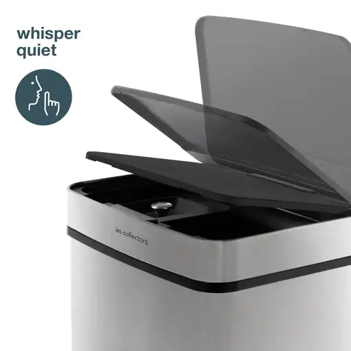 Papelera Reciclaje 3 Compartimentos, 69L Les Collectors N°1012, Cierre Automático