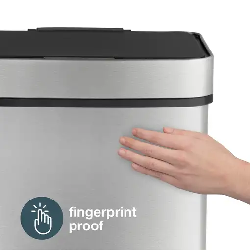 Papelera Reciclaje 3 Compartimentos, 69L Les Collectors N°1012, Cierre Automático