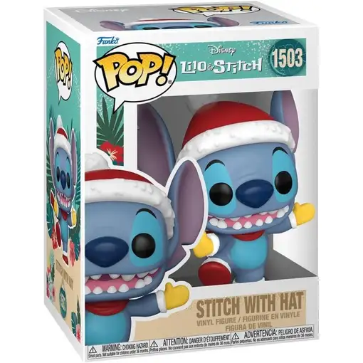 Figura Funko Pop! Disney Lilo y Stitch Stitch con Gorro Modelo 1503 | 80037