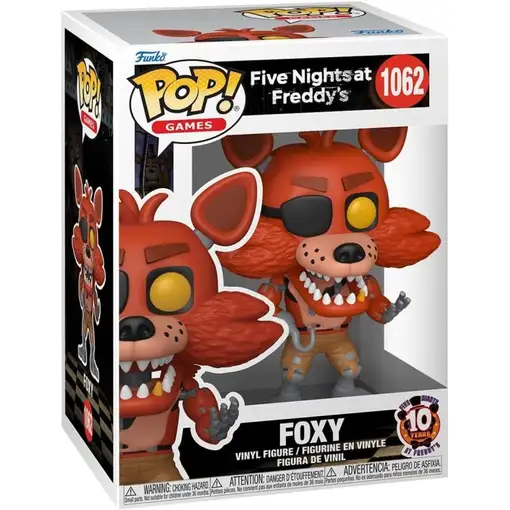 Figura Funko Pop! Five Night At Freddy´s 10 Aniversario Foxy Modelo 1062 | 87115
